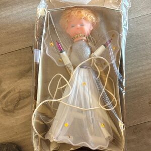 Vintage Angel Tree Topper with Lights